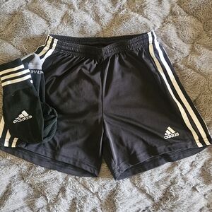 Adidas Black Athletic Shorts with Socks